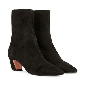 AQUAZZURA
Saint Honoré 45 Leather Ankle Boots In Black suede 39.5